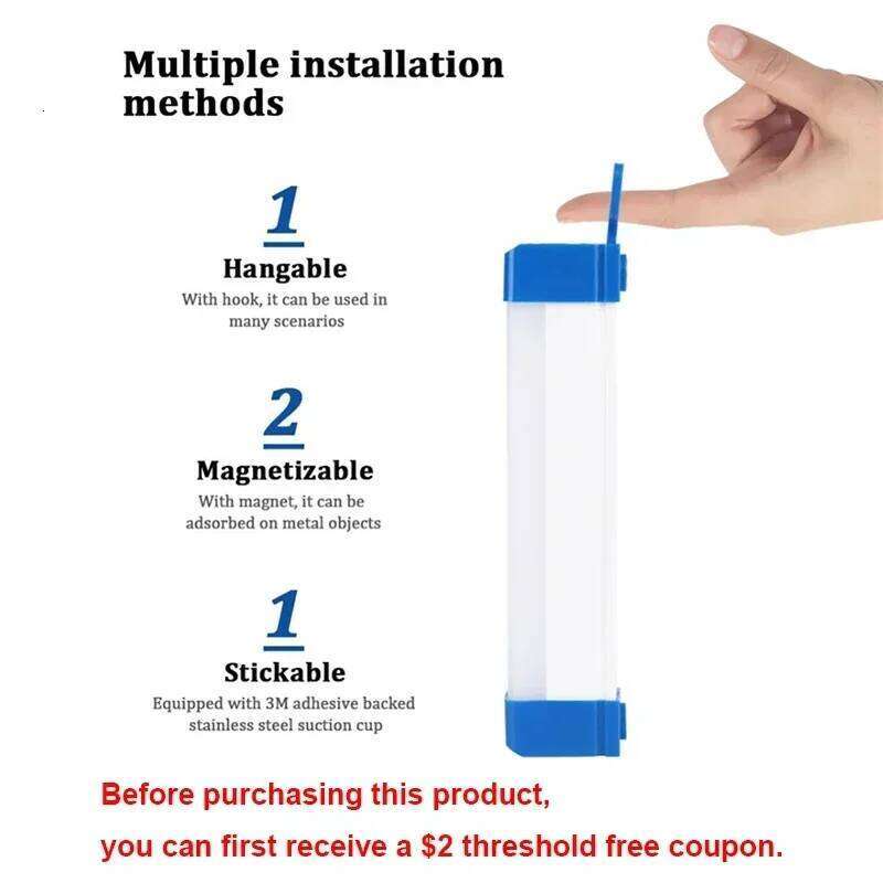 17/32CM LED Rechargeable Tube Portable Camping Magnetic Suspension Light Bulb for Emergency,Night Market,Outdoor Lighting S260302