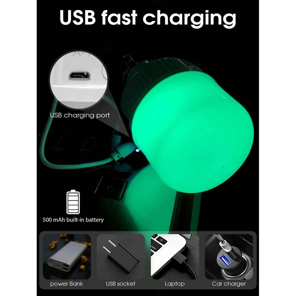 Portable USB Rechargeable LED Camping Light Hiking Picnics Night Lighting Multifunctional Outdoor Emergency Hanging Tent Lamp S260302