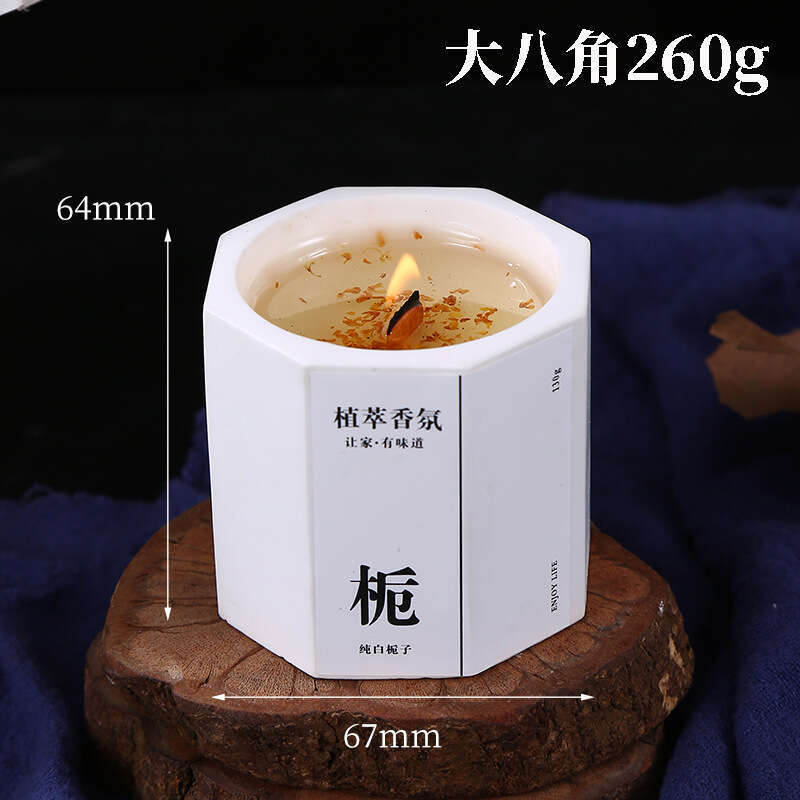 Osmanthus Scented Candle Octagonal Cup New Chinese Style Bedroom Special Fragrance Indoor Deodorizing Ornament Home Birthday Gift W260303