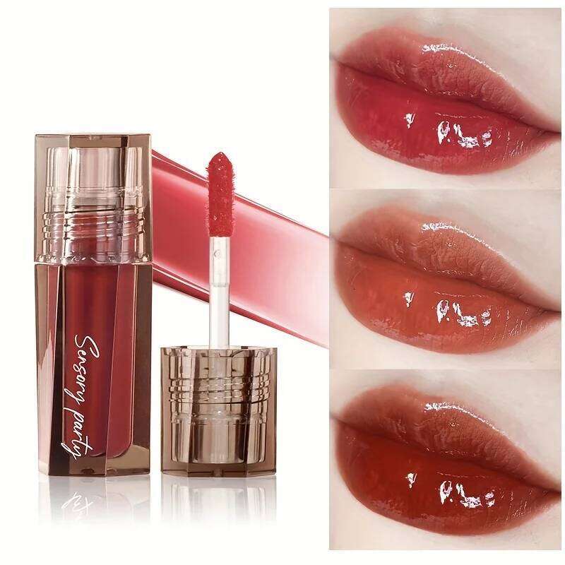 Daily Wear Lip Gloss, High Shine Waterproof Moisturizing Liquid Lipstick, Long Lasting Berry Tint Full Lips Look H260302