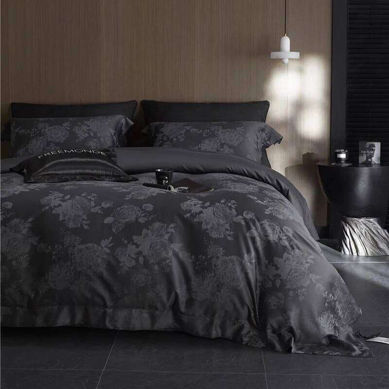 cotton four-piece set of jacquard quilt cover, bed sheet villa luxury high-end bedding W260302