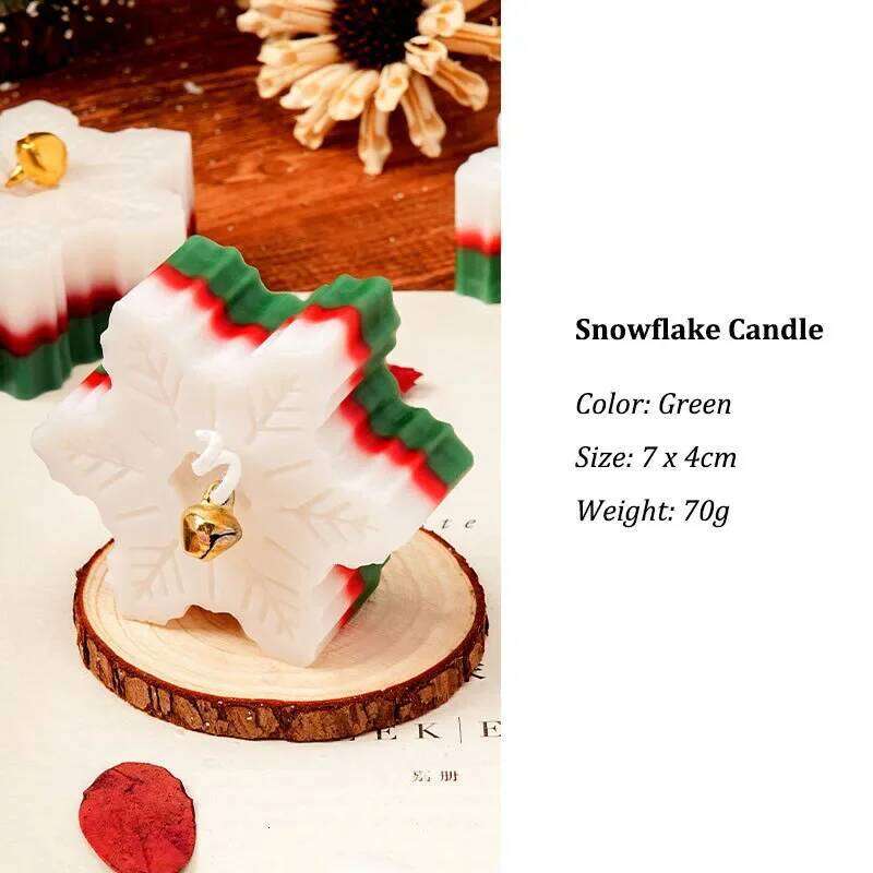 Christmas Day Gift, Snowflake Aromatherapy Atmosphere Candle, Winter Box, Creative Home Decoration, Holiday Gift W260303