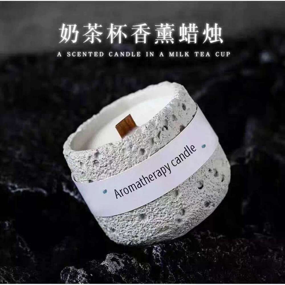 Planet Aromatherapy Nordic Colorful Gypsum Cup Candle Niche Atmosphere Bedroom Plant Essential Oil Gift W260303