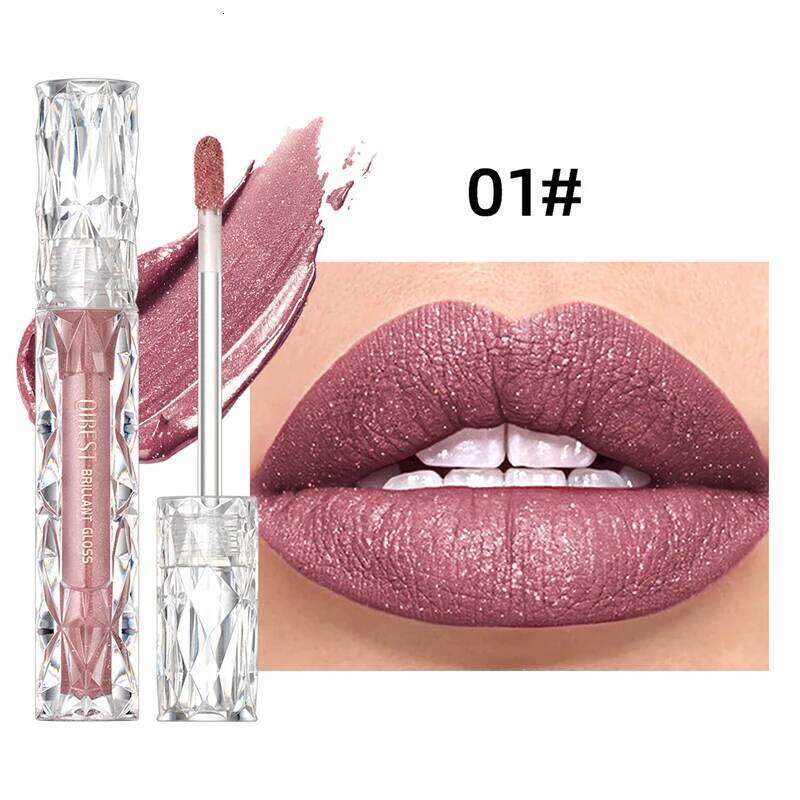 Glitter Shimmer Metallic Liquid Lipstick Smudge Proof Colorfast Glaze Pearly Lip Stain H260302