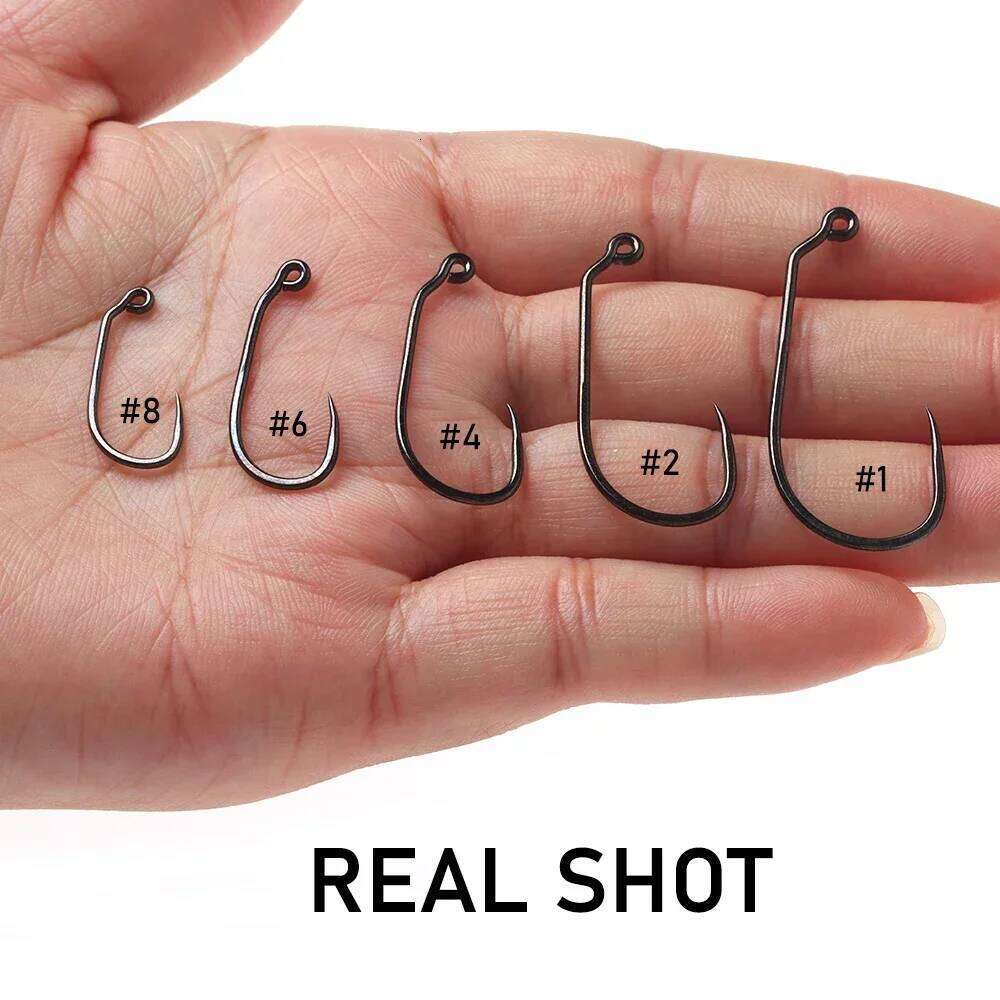 20pcs #1- #8 Barbless 60 Degree Aberdeen Carbon Steel Fly Tying Streamer Jig Hooks Saltwater Fishing Non-barbed Hook Z260228