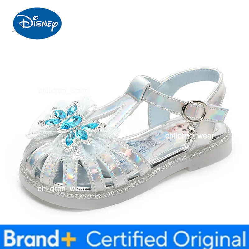 Disney Girls Shoes 2024 New Summer Little Girls Summer Performance Rhinestone Sandals Childrens Closed Toe Princess Shoes H2603031