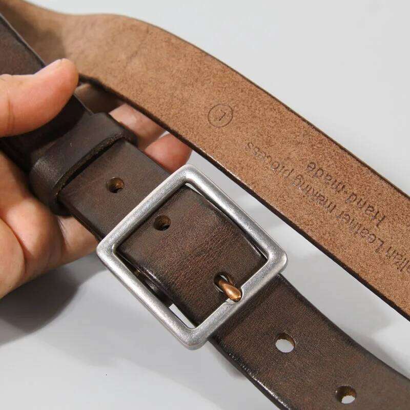 Handmade High Quality Leather Pin Buckle Jeans Retro Casual Top Cowhide Women's Designer Belt S260228