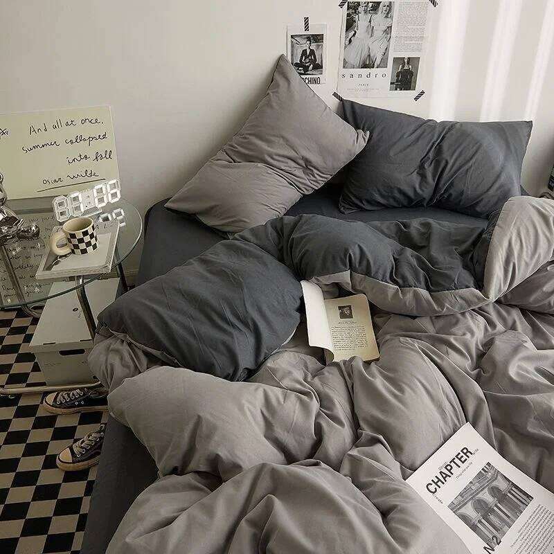 Ins Pink Strawberry Bedding Simple Flower Printed Bed Linen Flat Sheet Adult Kids Princess Girl Duvet Cover Set All Seasons W260302