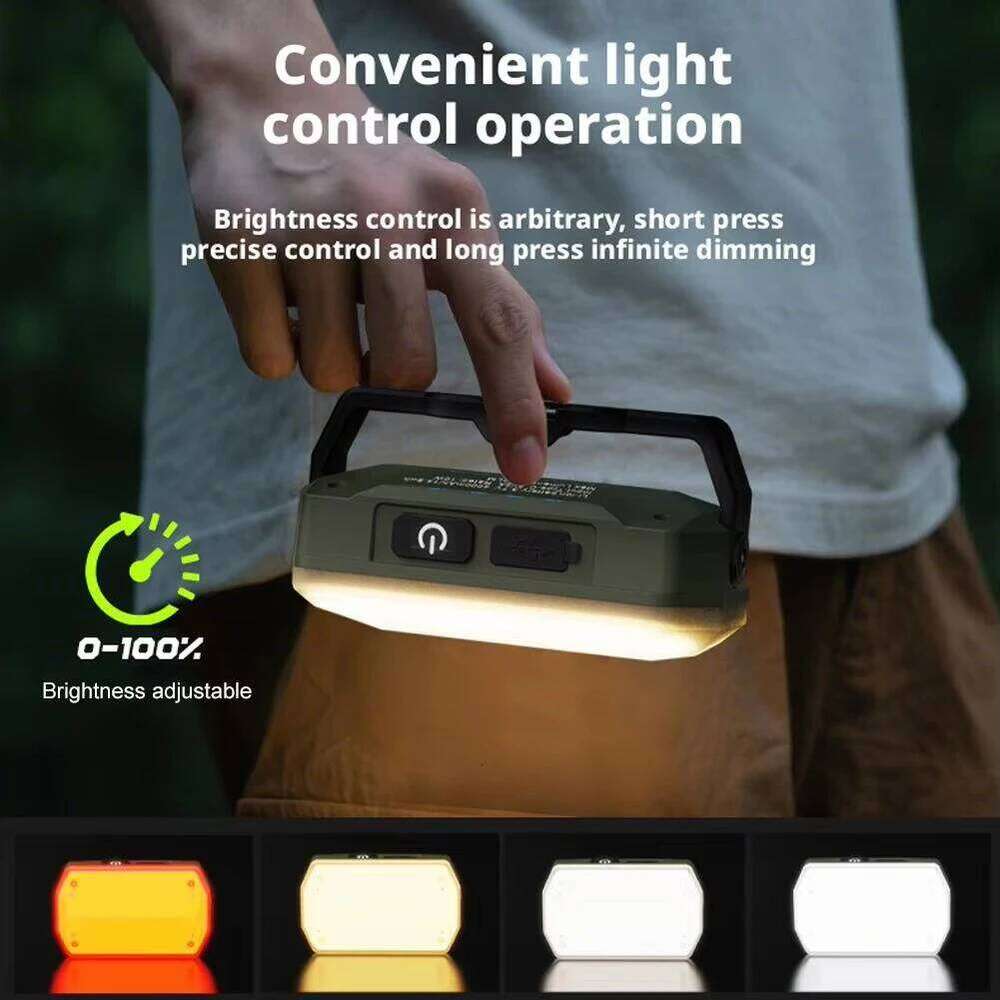 Portable Outdoor Camping Lantern Super Long Battery Life Rechargeable Emergency Strong Magnet Work Light for Repair S260302