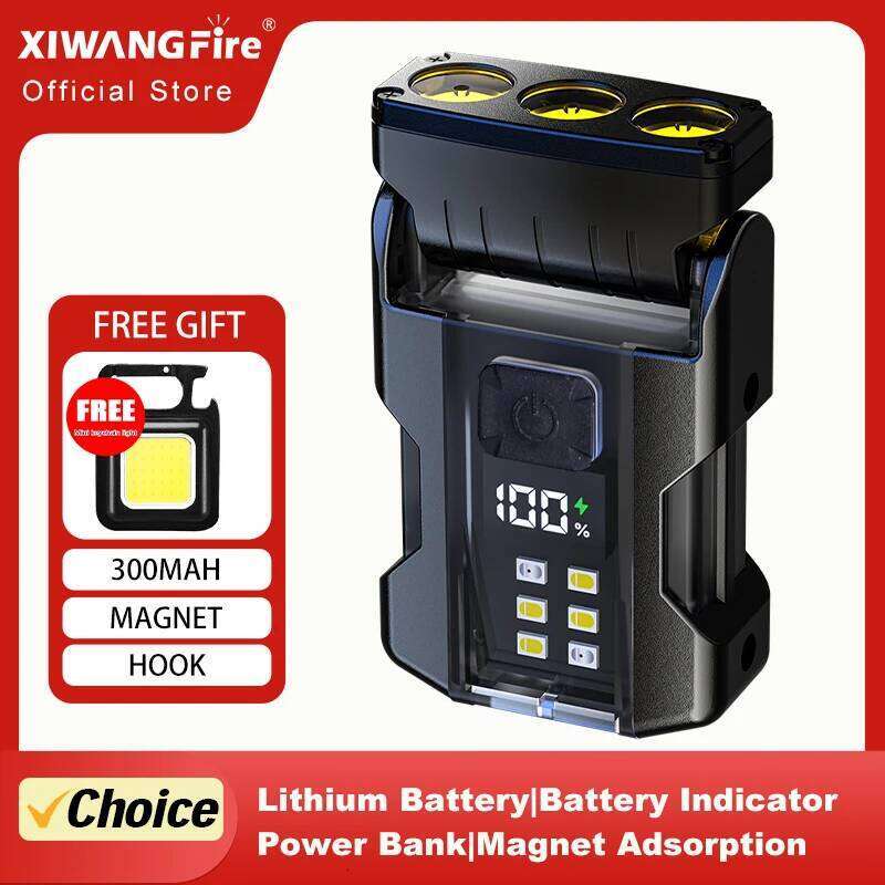 XIWANGFIRE Portable Mini Keychain Flashlight Led Bright EDC Torch Magnetic Clip Lamp Flash Light Outdoor Camping Fishing Tools S260302