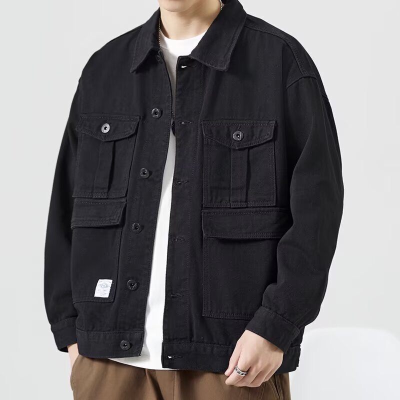 New Jpnesestyle Designer Jacket Denim Jcket For Men Workwer Spring Nd Utumn Trendy Brnd Verstile Loose Jcket Csul Nd Stylish Top