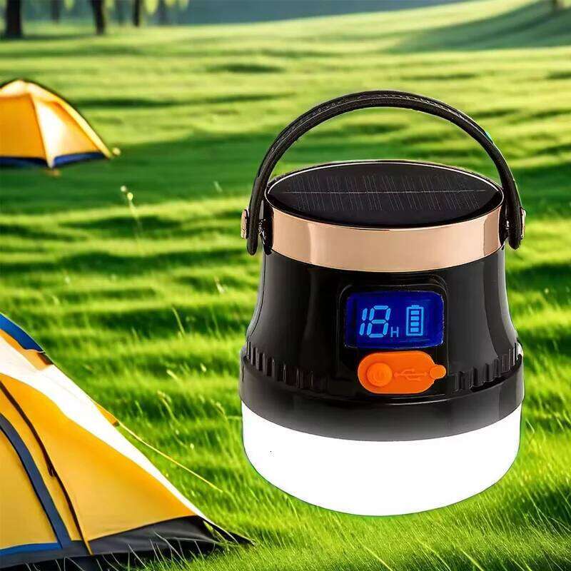 High Solar LED Lantern Rechargeable IP65 Emergency Power Bank Led Outdoor Equipment for Camping Fishing S260302