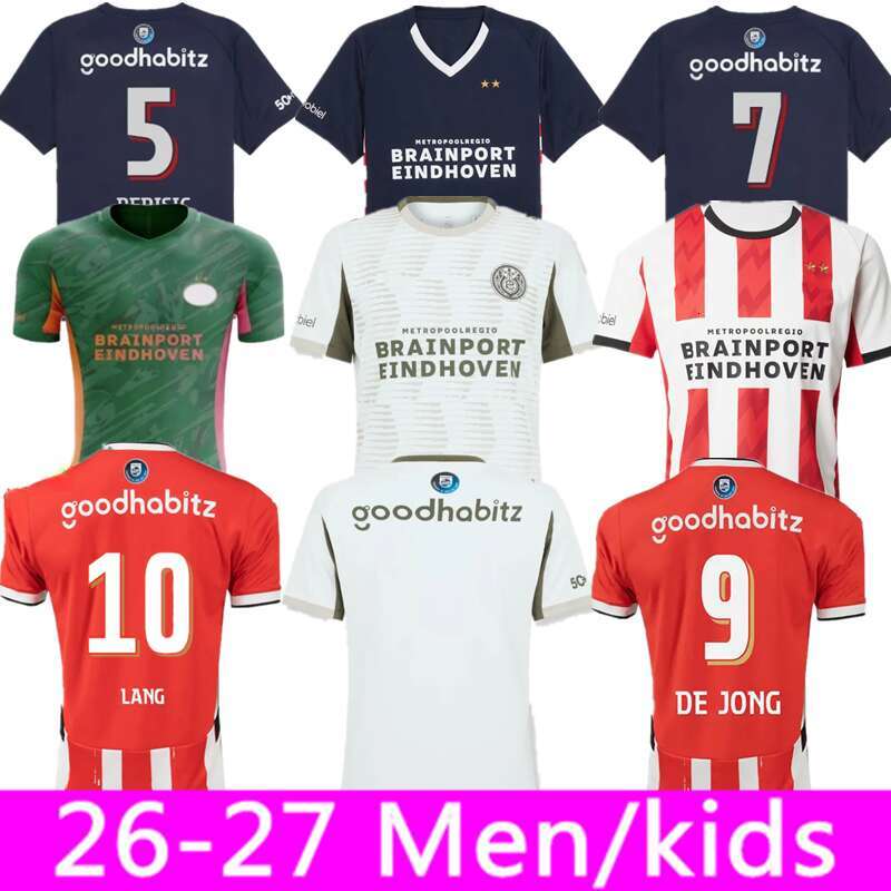25 26 PSVs Soccer Jerseys 2024 2025 Hazard home Away Third FABIO Sia 2026 Men It Football Shirts Kids Set TOP Kits LANG DEST DE JONG TILLMAN 10.....88