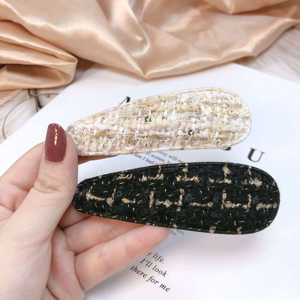 Jewelry Hair Clips & Barrettes Retro Leopard Print Inspired Tweed Elegant Black and White Contrast Color BB Clips Non-Slip Side Clips for Daily and Pa