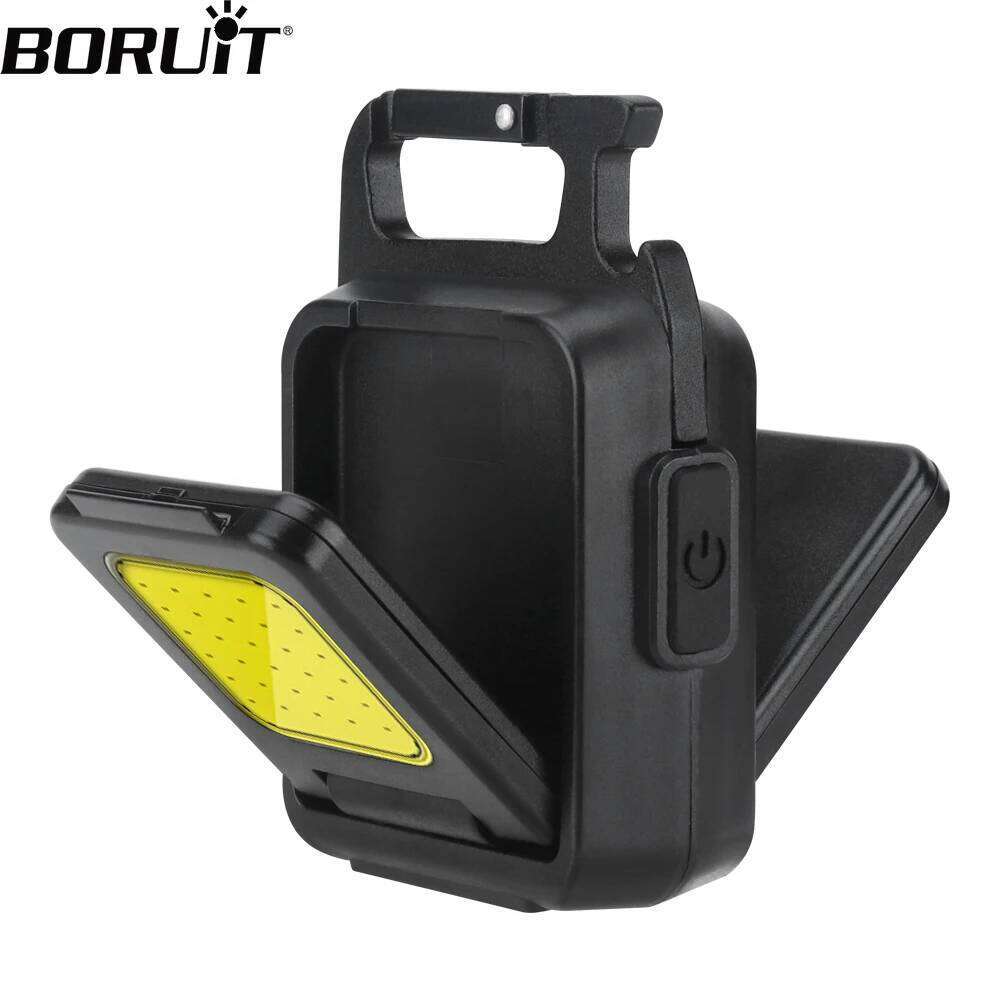 Multifunctional Mini Keychain LED Flashlight Type-C Rechargeable Work Light with Magnet Outdoor Camping Pocket Lamp Corkscrew S260302