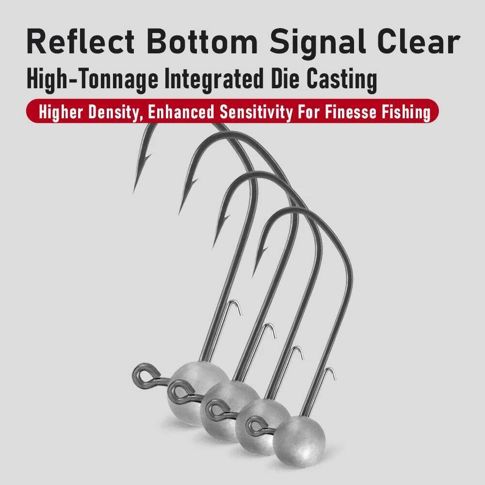 Kingdom 15pcs 0.7g 1g 1.2g 1.7g 2.5g 3.5g Lure Hard Bait Soft Worm Ball Jig Head Hook Fishing Accessories Z260228