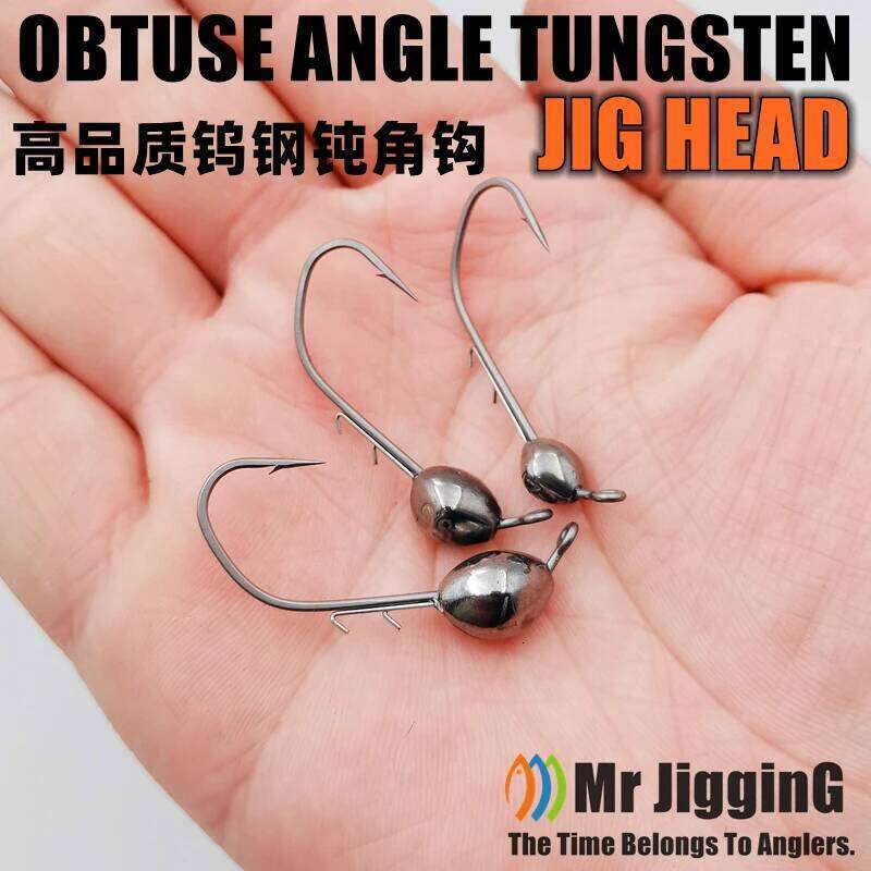 Mr JigginG PTFE Super Slide 45 degree Tungsten Jig Head 1.8g 2.7g 3.5g 4.2g 5.5g 7g Ned Rig Hook for Bass Fishing Lure Tackle Z260228