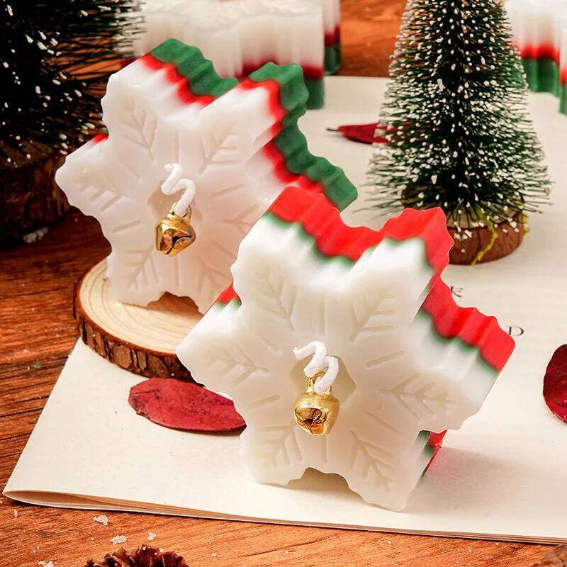 Christmas Day Gift, Snowflake Aromatherapy Atmosphere Candle, Winter Box, Creative Home Decoration, Holiday Gift W260303