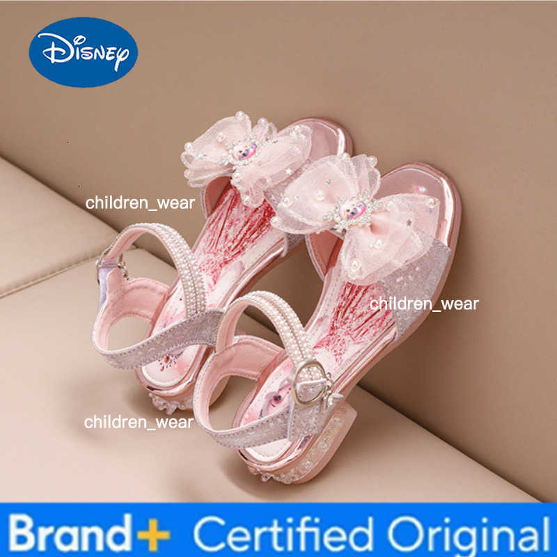 Disney KidsCasual Shoes Sandals Pearl Beach shoes Elsa EVA Summer Shoes For Girls Velcro Anti-slip Blue Pink Shoes Size 26-36 H260303