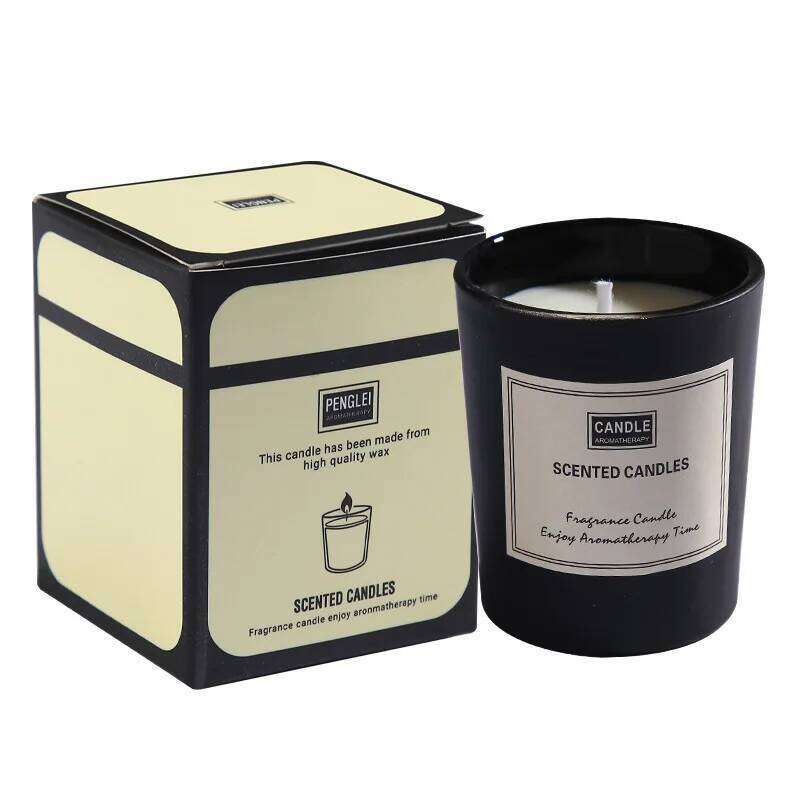 Glass Container Soy Wax Scented - Long-Lasting Natural Fragrance for Home Decor, Eco-Friendly Aromatherapy Candle W260303