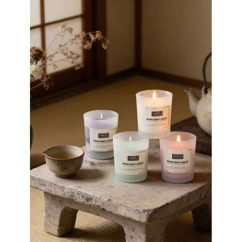 Aromatherapy plant wax gift box, suitable as a souvenir, made of soy wax, smokeless home fragrance pull candle W260303