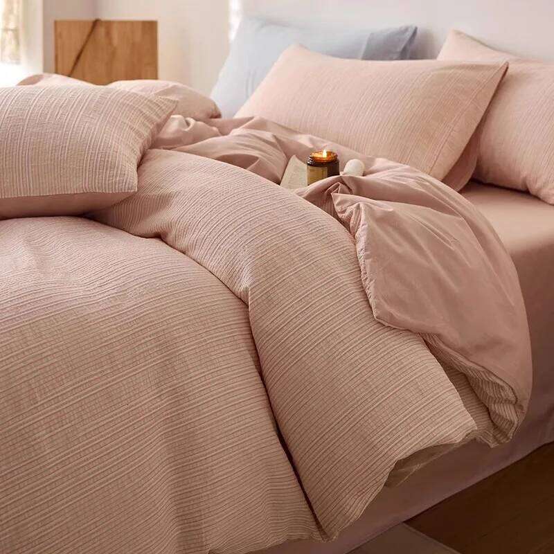 Four-piece set of pure cotton on the bed 2025 new light luxury quilt cover sheets winter high-end bedding W260302