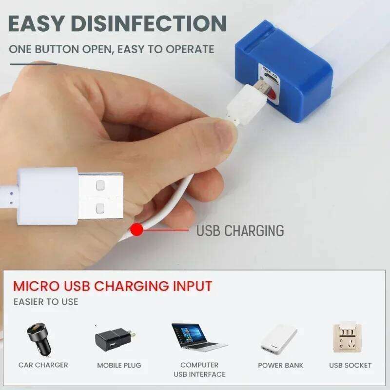 LED USB Rechargeable Lamp Tube Emergency Camping Light Magnetic Portable Lightinging Night Market Outdoor Vehicle Hard Strip S260302