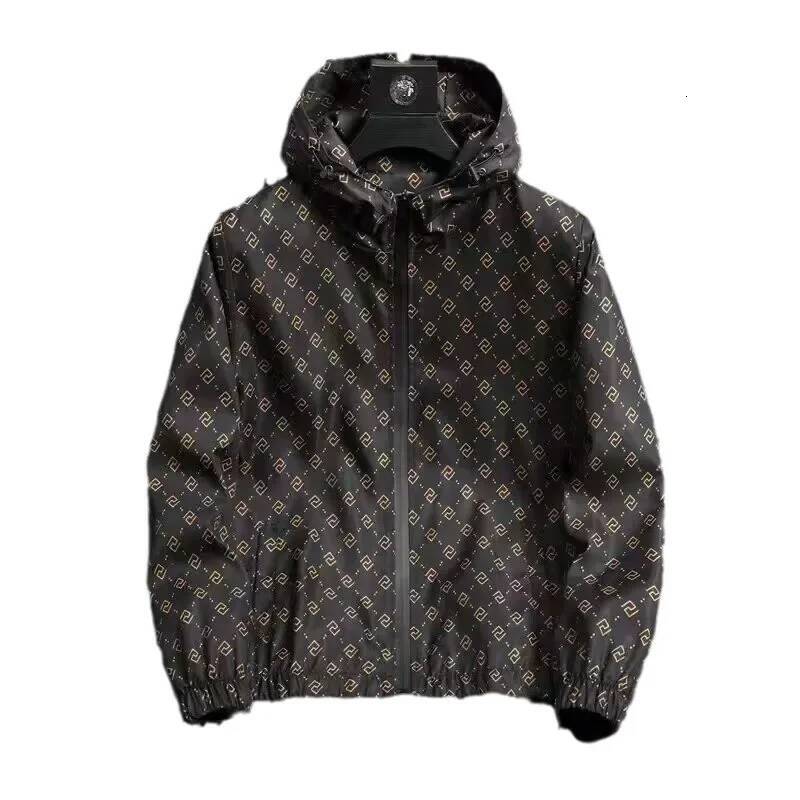 2024 Men's Anti-uv Sun Protection Clothes Plaid Ultra-thin Ice Silk Outdoor Hooded Thin Jacket Sunscreen Serum Coat