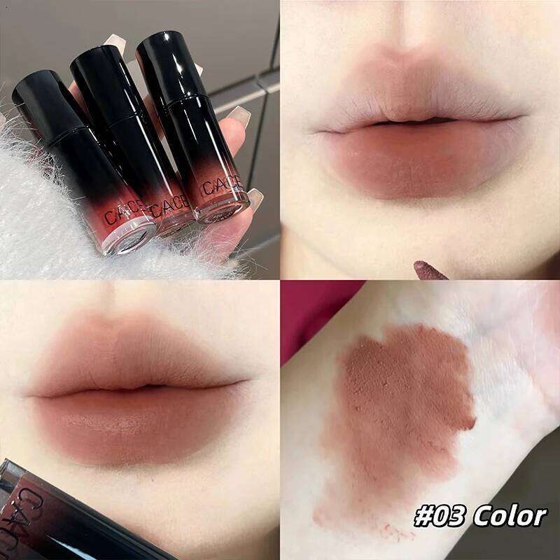Matte Nude Velvet Liquid Lipstick Waterproof Long Lasting Gloss Peach Tint Mud Glaze Rose Red Lip Stain For Women H260302