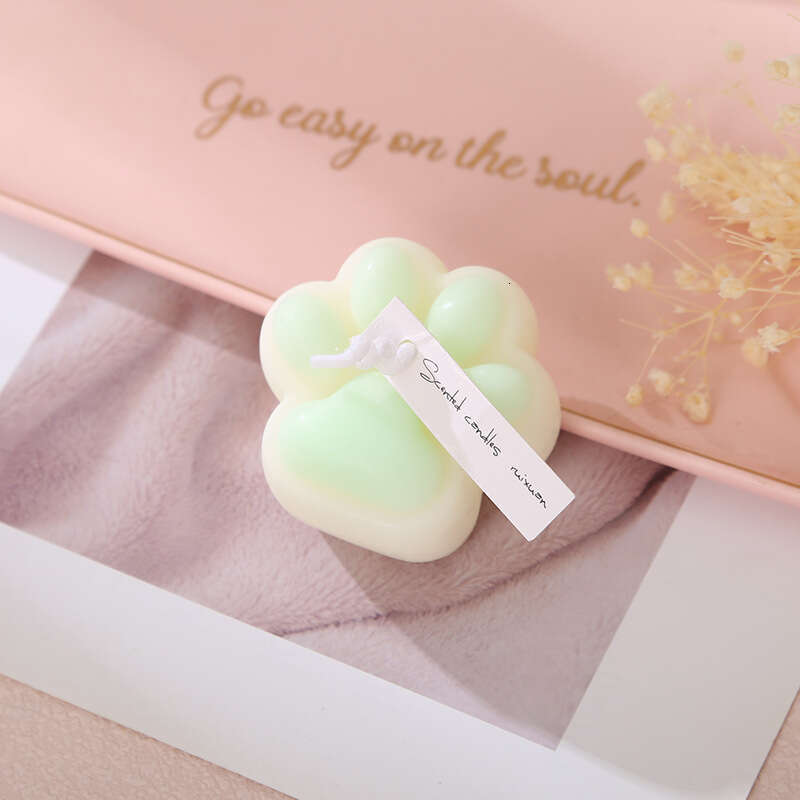Cat Paw Peach Smokeless Non-Damaging to Skin Couple Mood Solid Aromatherapy Candle Drip Wax Toy W260303