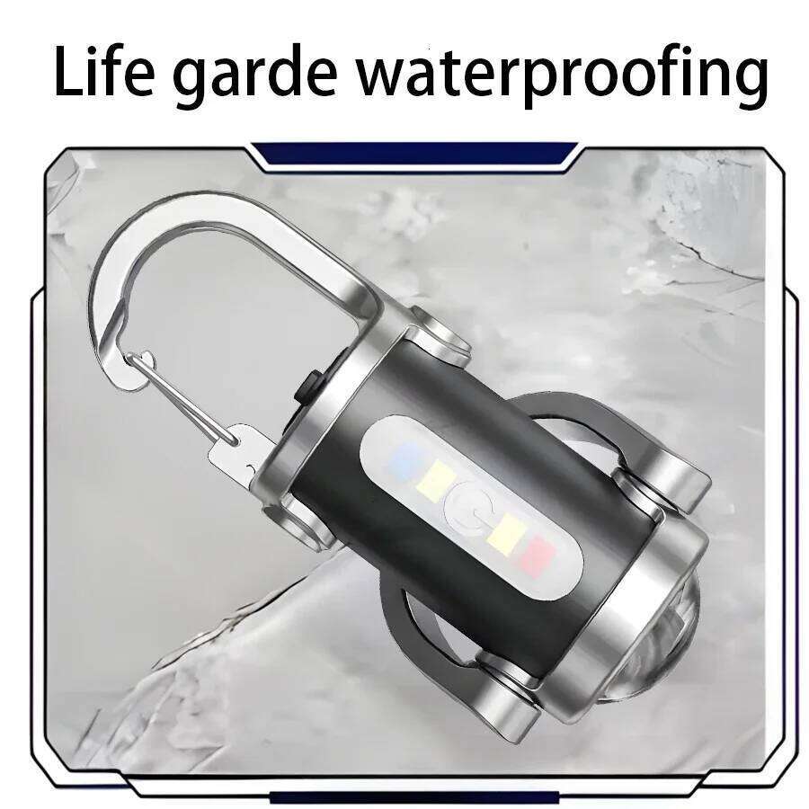 USB Rechargeable Keychain Flashlights, 800LM EDC COB Work Light Torch Ultra Bright Mini Portable Lantern for Searching Hiking S260302