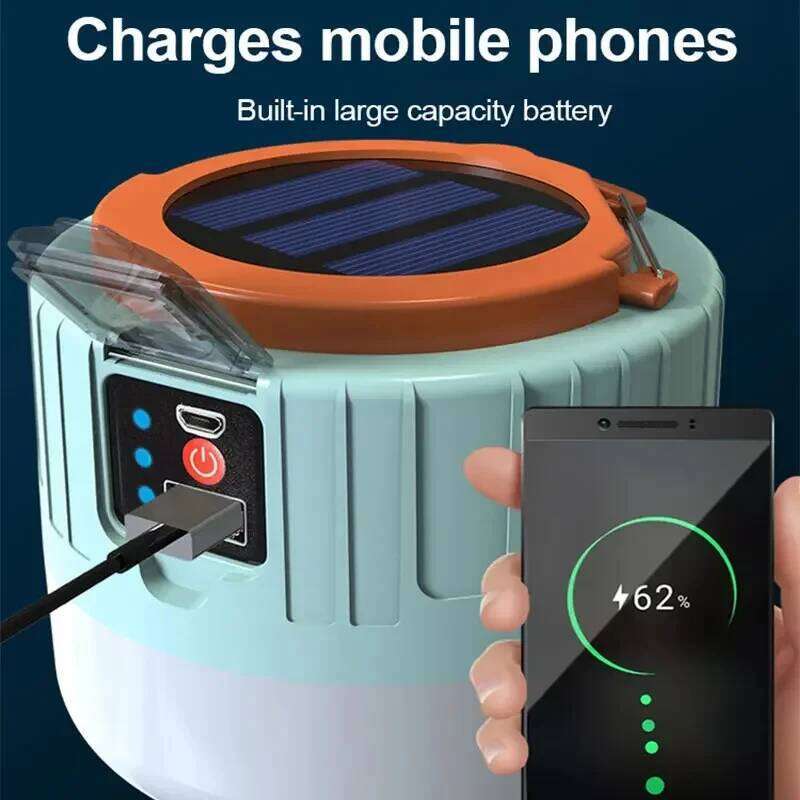 Outdoor Solar LED USB Rechargeable Tent Portable Lanterns Emergency Lights For Fishing Barbecue Camping Lighting S260302