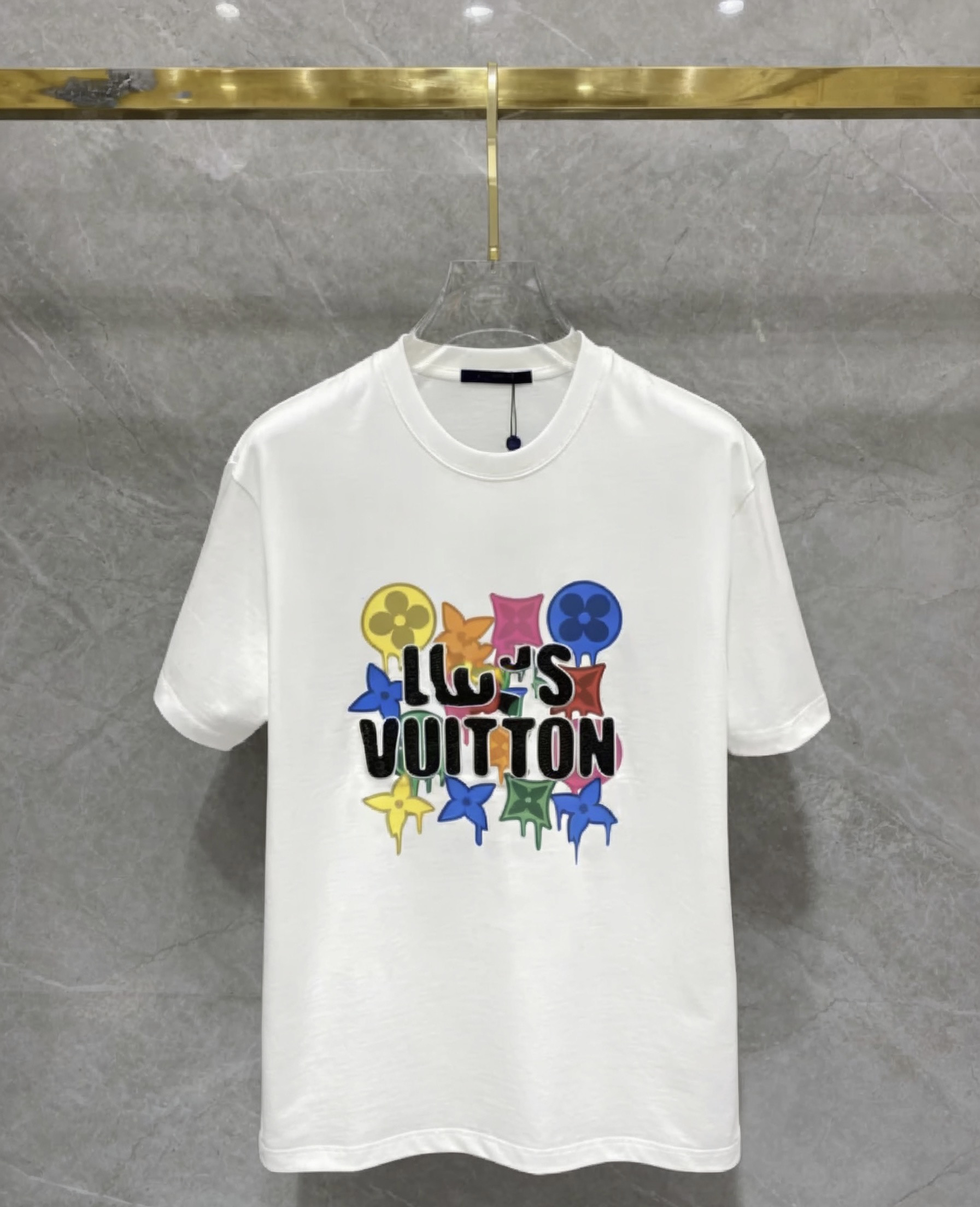 Summer Fashion Men Women T-Shirt Colorful Floral Letter Print Short Sleeve Tops Cotton High Quality Casual Designer Style Clothing