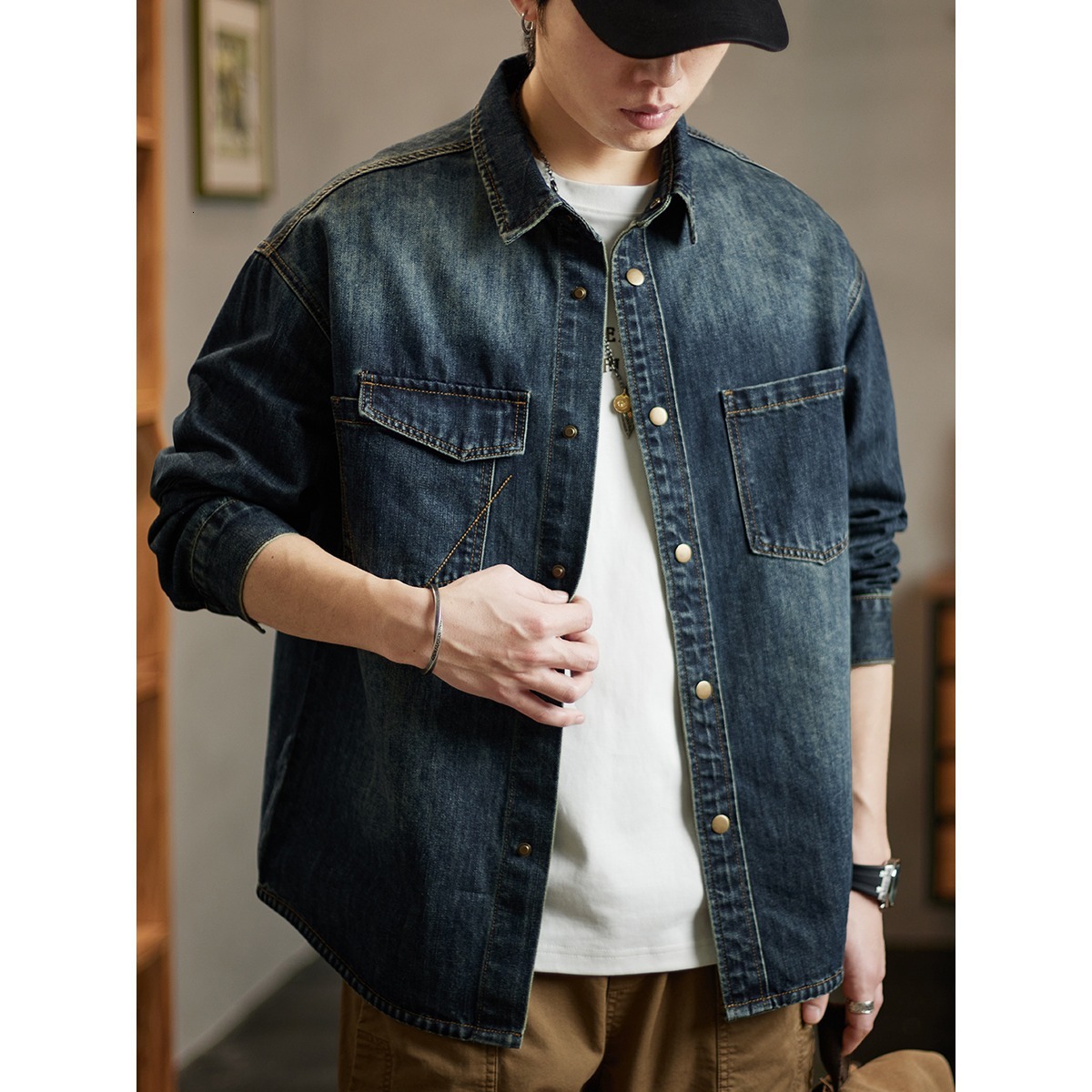 Autumn New Longsleeve Shirt For Men Wshed Highqulity Denim Shirt Designer Jacket Men's Spring Nd Autumn Thin Jcket