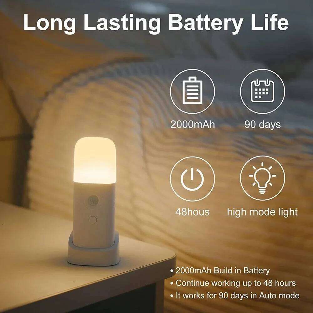 Intelligent Infrared Human Body Sensor Multifunctional LED Night Five Level Dimming USB Charging Bedroom Bedside Lamp S260302