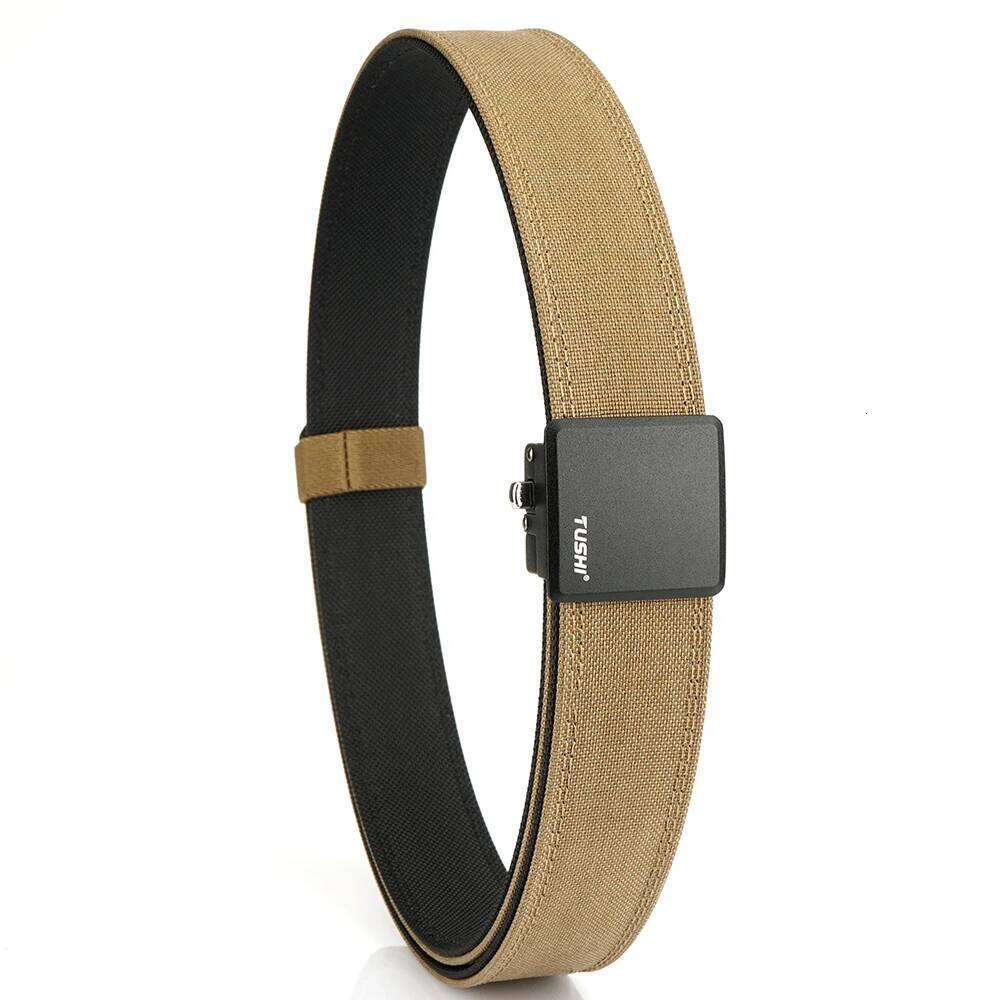 TUSHI Brand Tactical double-layer thick men's outdoor nylon 3.8 Wide upgraded automatic buckle gun waistband S260228