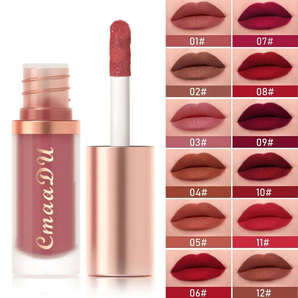 CmaaDu 12Color Long-Lasting Sense Color Makeup Waterproof Lipsticks Matte Velvet Lip Gloss H260302