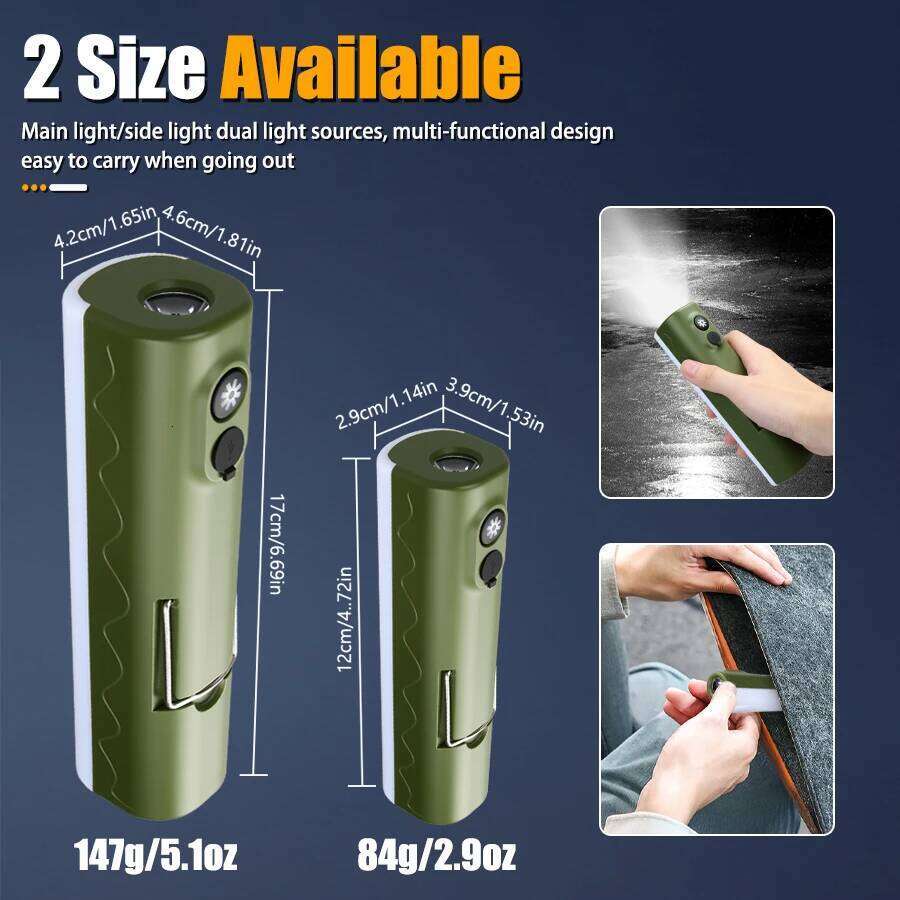 Outdoor LED Camping Built-in 2*18650 Rechargeable Torch RGB Atmosphere Portable Hook Tent Lamp Long Lasting Lantern S260302