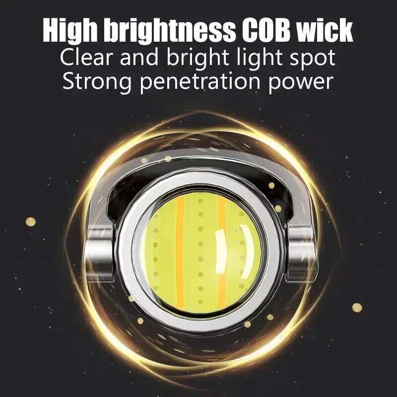 BALDR YS087 Mini Emergency TYPE-C Charging Red&Blue Light COB Keychain Flashlight Outdoor Portable Pocket Camping Lantern S260302