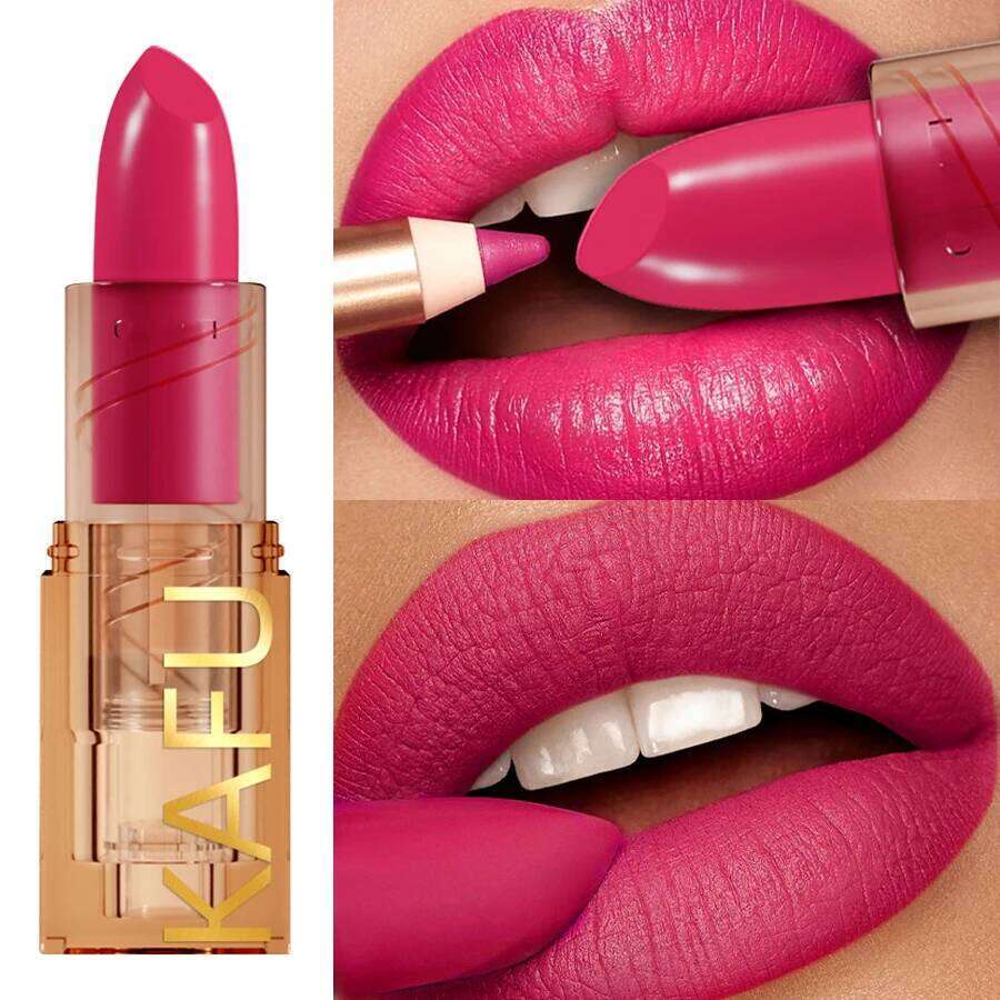 1PC Nude Lipstick Waterproof Lipliner Pen Sexy Matte Contour Tint Lasting Non-stick Cup Lip Gloss Korean Makeup Cosmetic H260302