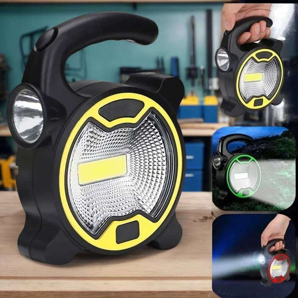 Portable COB LED Work Light - Handheld Flashlight for Camping & Outdoor Handle Included S260302