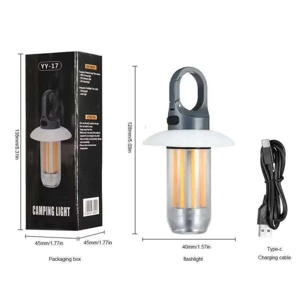 Rechargeable Pocket LED Working Light Portable Keychain Outdoor Tools Flashlights With Hook Emergency for Camping Walking S260302