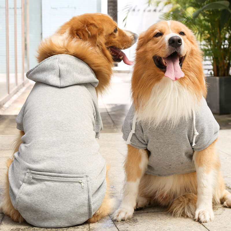 Famous brand Autumn Winter Medium Large Zipper Pocket Dog Clothes Cat Hoodie Teddy Pomeranian French Bulldog Pet Supplies pupakaIK