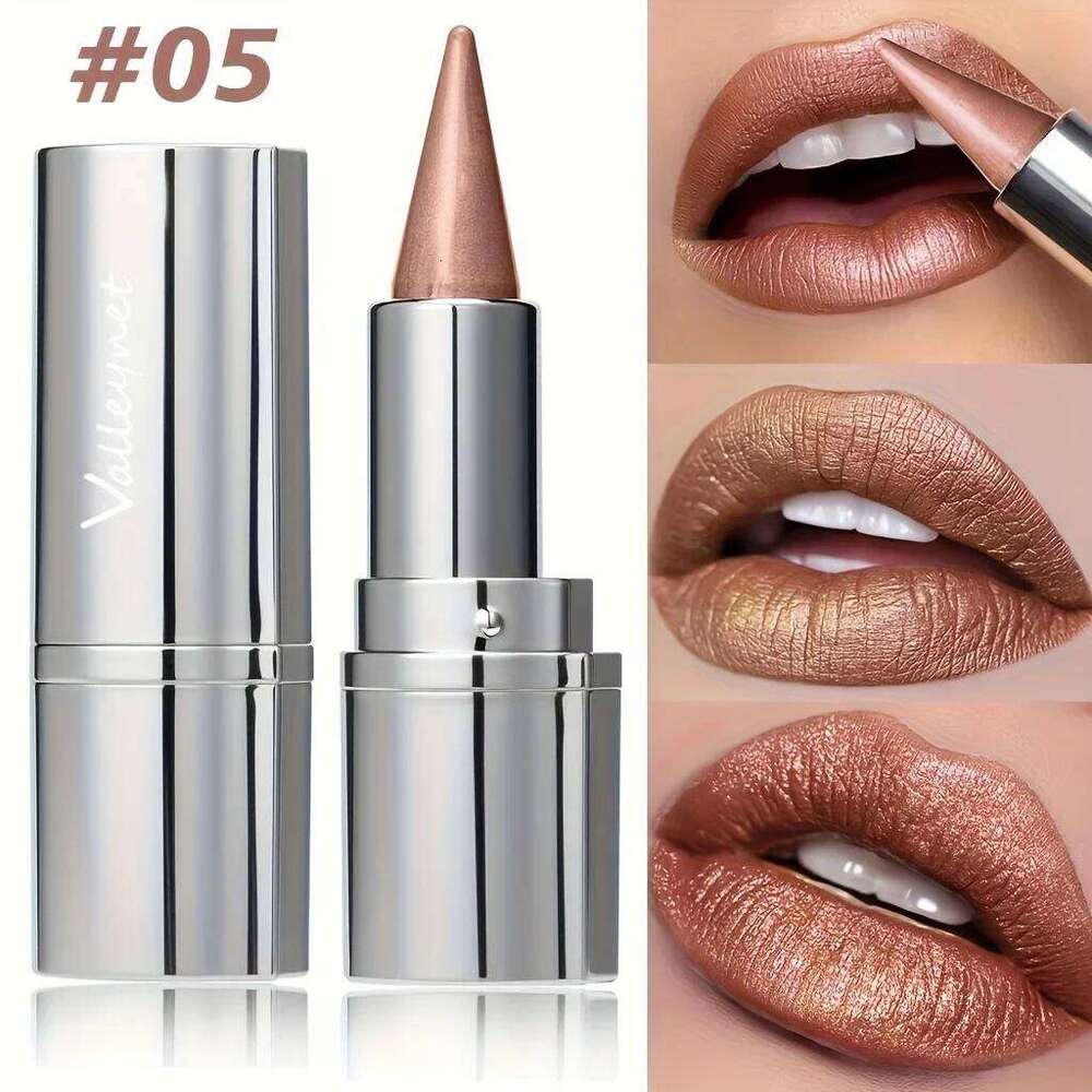 Waterproof Glitter - Long-Lasting Shimmering with Metallic Finish, All Skin Types, Adult Use, Beauty Lipstick H260302