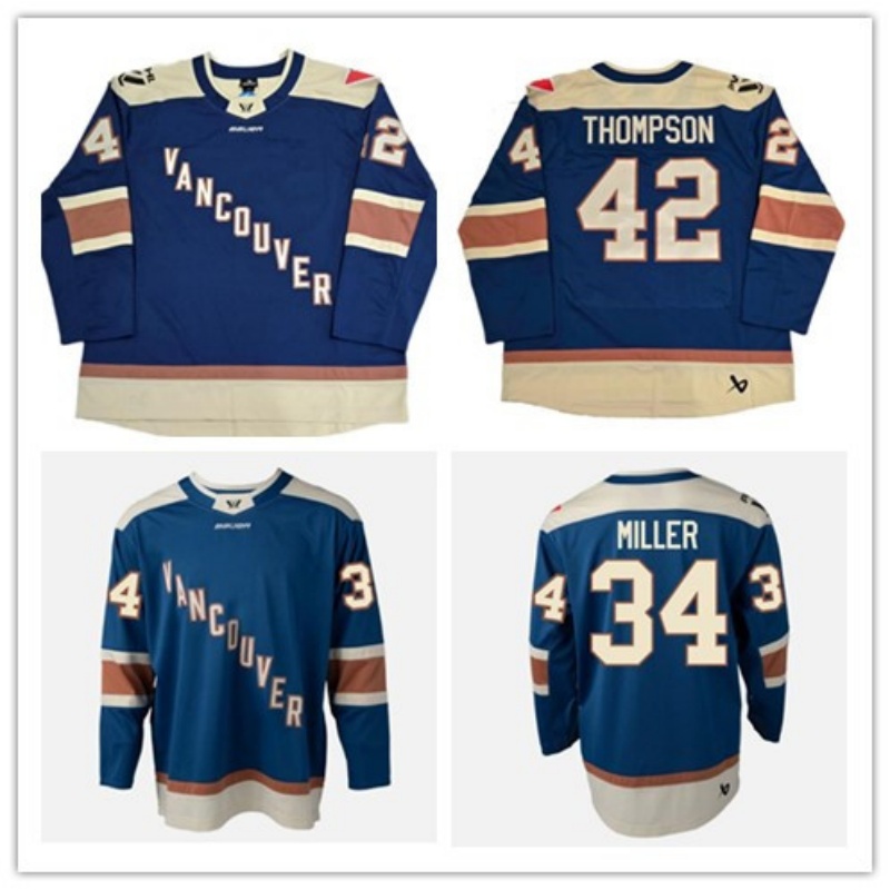 Customized Pwhl Hockey Jersey Women #42 Claire Thompson Vancouver Goldeneyes Bauer Youth Mens Home Blue Sarah Nurse Hannah Miller Jerseys Stitched Any Name Number