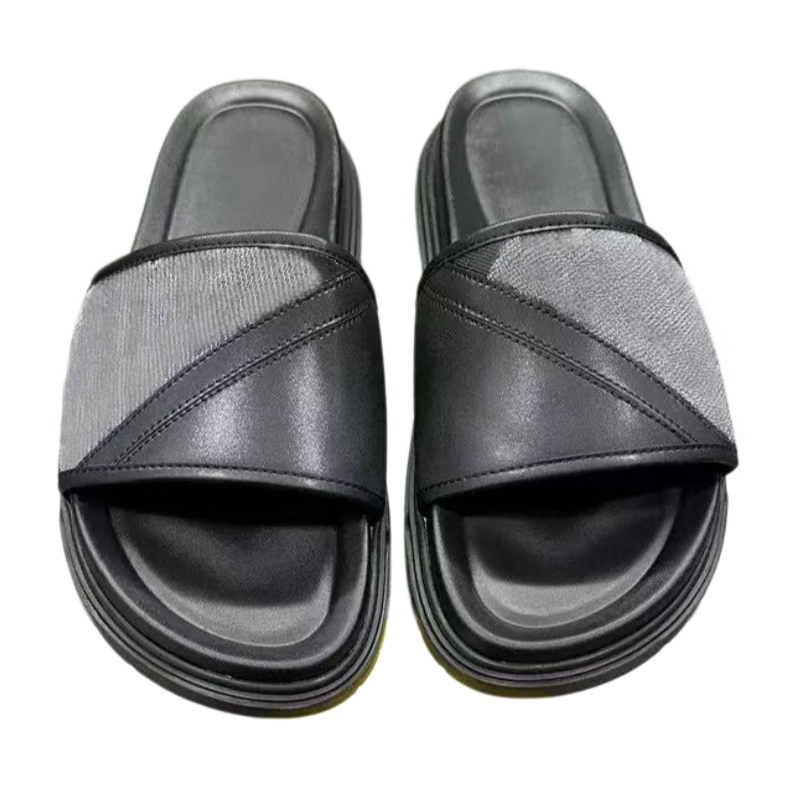 designer sandals fashion women men slides lady gentlemen colorful canvas letter flat bottom double tape anatomic leather slide style model 3