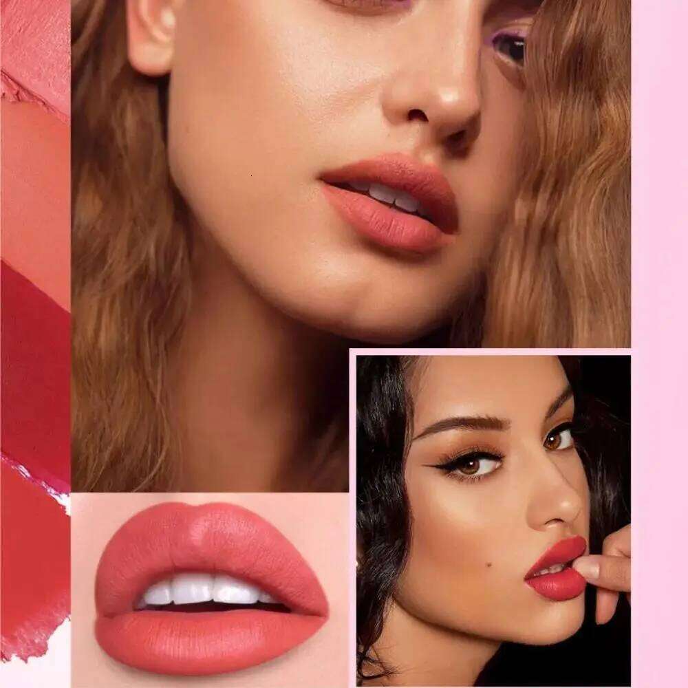 6 Colors Gold Bar Lipstick Diamond Pearlescent Glitter High Shine Non Sticky Long Lasting Pink Lips Makeup H260302