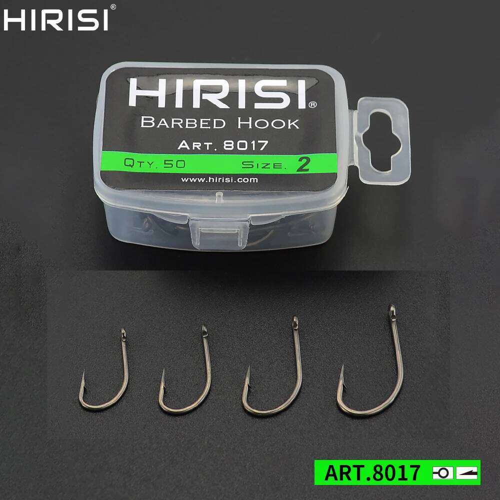 Hirisi 100pcs Carp Coating High Carbon Stainless Steel Barbed 8017 Fishing Hooks Accessories Z260228