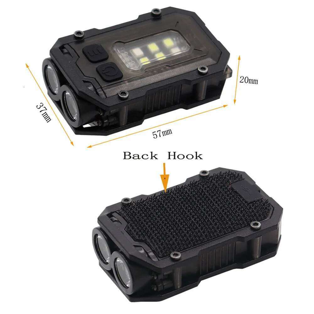 Tactical EDC Flashlight Or Loop Plate Portable Mini Outdoor Camping Hiking Flashing Light For 25mm Backpack Strap S260302