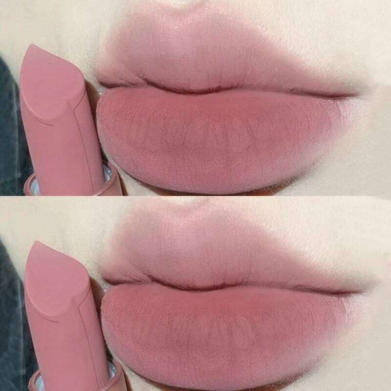 Rose Pink Nude Matte Velvet Lipstick Color Rendering Lasting Non-stick Cup Sexy Lipsticks Waterproof Beauty Lips Makeup Cosmetic H260302